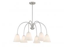 Savoy House Meridian M100138BN - 6-Light Chandelier in Brushed Nickel