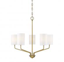 Savoy House Meridian M10072NB - 5-Light Chandelier in Natural Brass