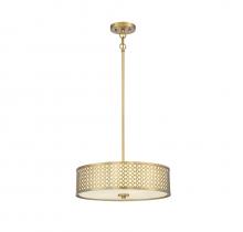 Savoy House Meridian M70108NB - 3-Light Pendant in Natural Brass