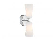 Savoy House Meridian M90109CH - 2-Light Wall Sconce in Chrome