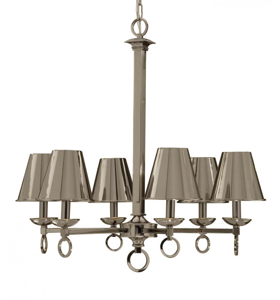 One Light Black Nickel Metal. Up Chandelier