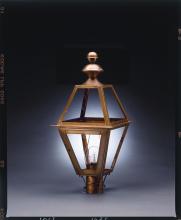 Northeast Lantern 1023-VG-CIM-CSG - Post Verdi Gris Medium Base Socket With Chimney Clear Seedy Glass