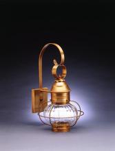 Northeast Lantern 2531-AB-MED-OPT - Caged Onion Wall Antique Brass Medium Base Socket Optic Glass