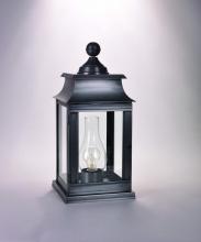 Northeast Lantern 5633P-AC-LT3-CSG - Pagoda Pier Antique Copper 3 Candelabra Sockets Clear Seedy Glass