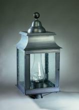 Northeast Lantern 5653-AB-CIM-CSG - Pagoda Post Antique Brass Medium Base Socket With Chimney Clear Seedy Glass