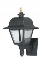 Wave Lighting 408-BK - SAXONY WALL LANTERN BLACK W/CLEAR BEVELED LENS