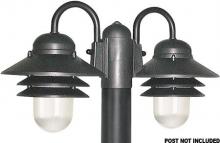 Wave Lighting S75TL-2-LR12W-BK - NAUTICAL POST MOUNT