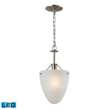 ELK Home 1301CS/20-LED - Thomas - Jackson 1-Light Semi Flush in Brushed Nickel with White Glass - Includes LED Bulbs
