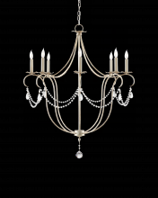 Currey 9891 - Crystal Lights Large Silver Chandelier