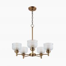 Affinity KC5-AB-ARCH - Karen 5 light chandelier, brass, Archie